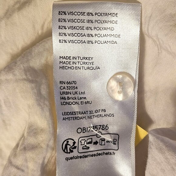 Anthropologie Women’s Draped Ivory Oversized Blouse Sz M Boho Art to Wear - Picture 9 of 11